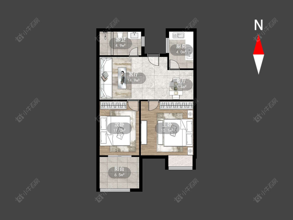 常州阳光龙庭在售二手房源户型图_小牛看房