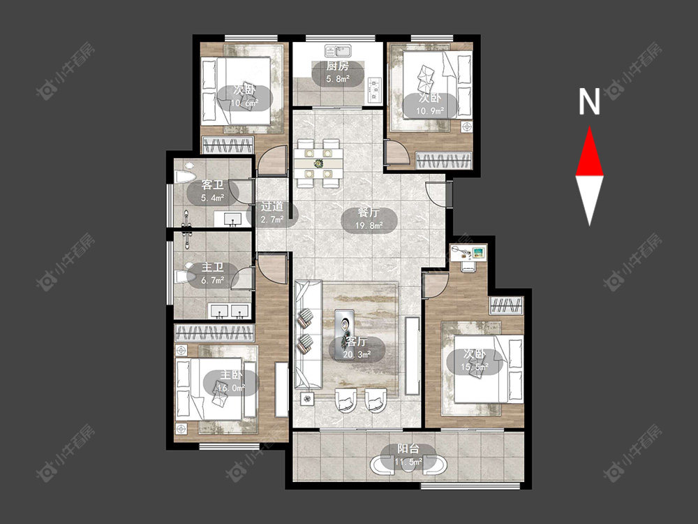 绿城江南里房源户型图 常州绿城江南里在售二手房源户型图_小牛看房