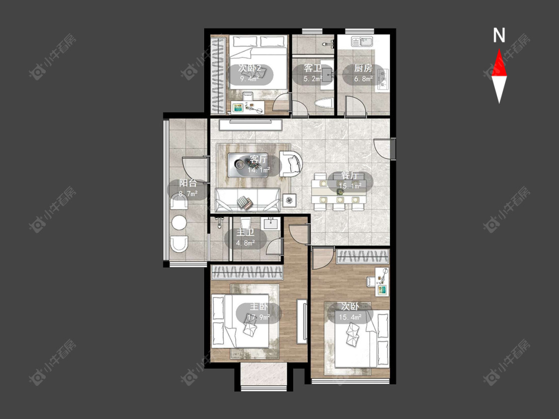 弘阳上城房源户型图 常州弘阳上城在售二手房源户型图_小牛看房