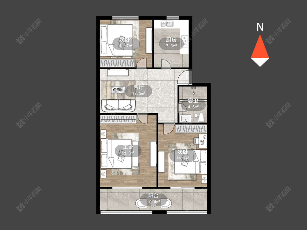 常州湾里新村在售二手房源户型图_小牛看房