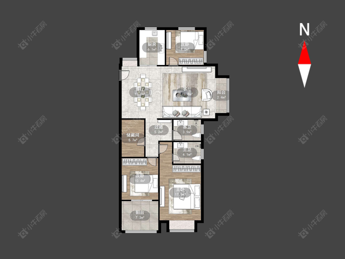 常州阳光龙庭在售二手房源户型图_小牛看房