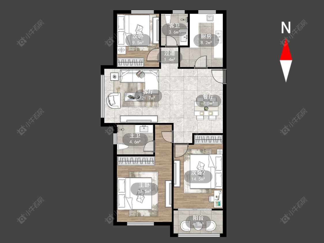 横麓雅居房源户型图 常州横麓雅居在售二手房源户型图_小牛看房