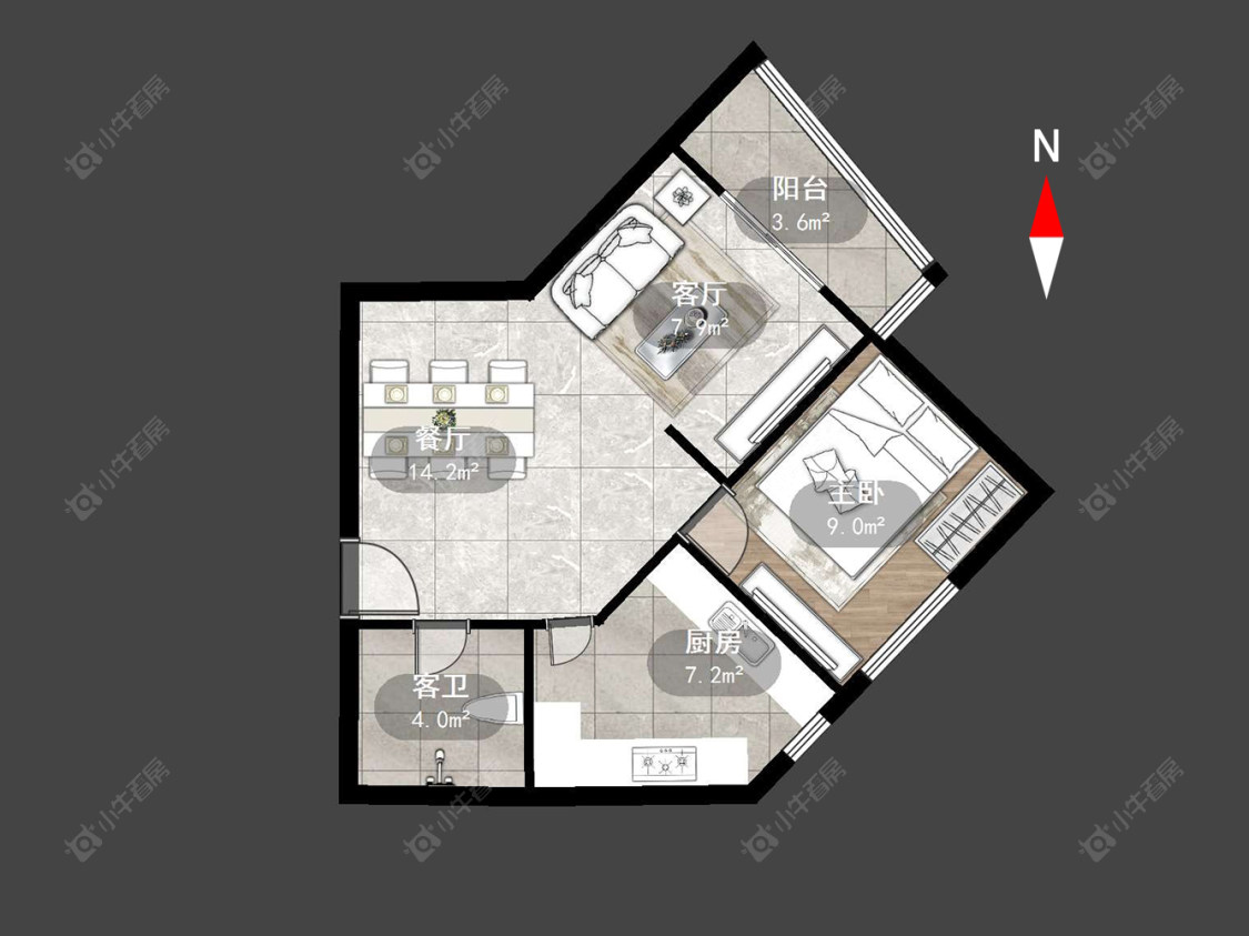 常州晋陵北苑在售二手房源户型图_小牛看房