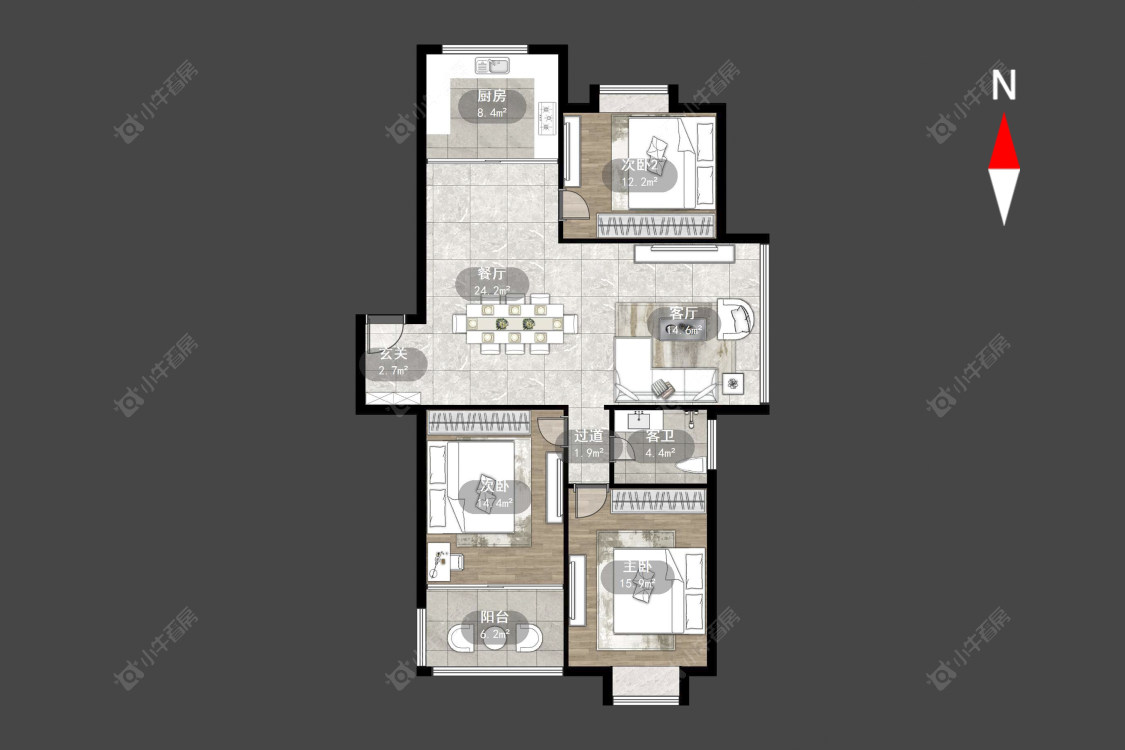 常州中凉新村七期在售二手房源户型图_小牛看房