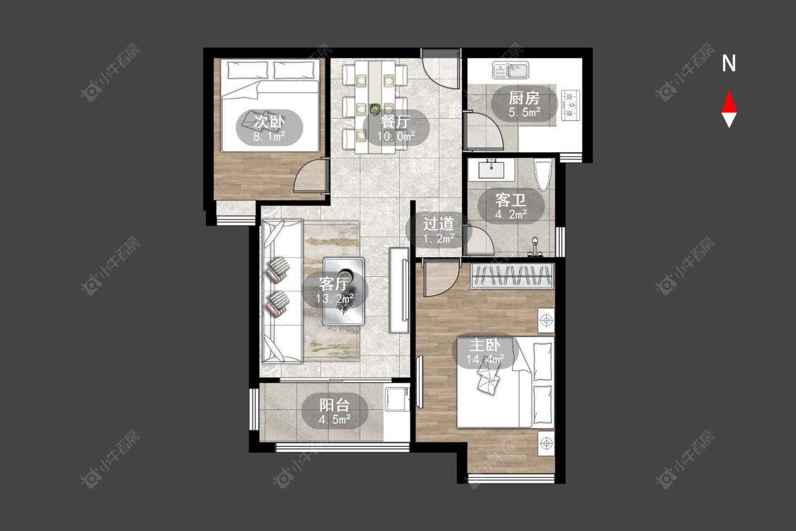 新城公馆风尚房源户型图 常州新城公馆风尚在售二手房源户型图_小牛看房