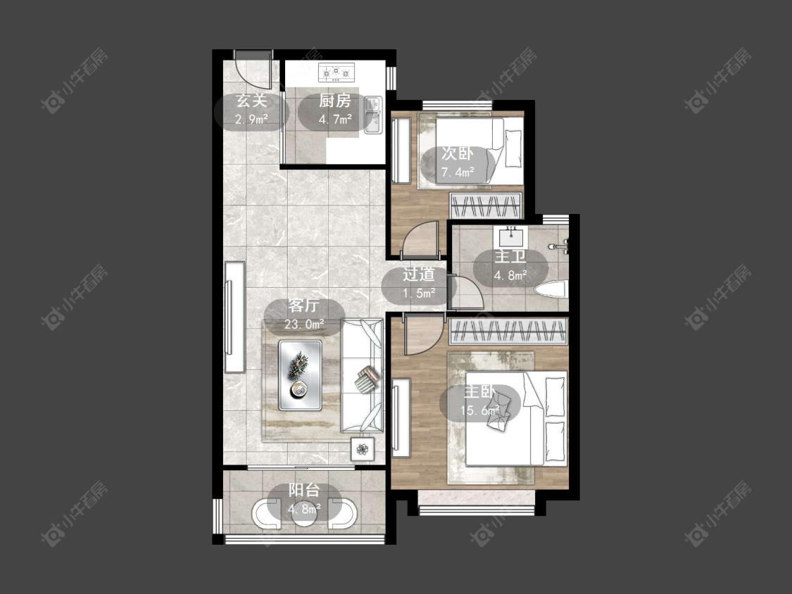 丹阳恒大城在售二手房源户型图_小牛看房