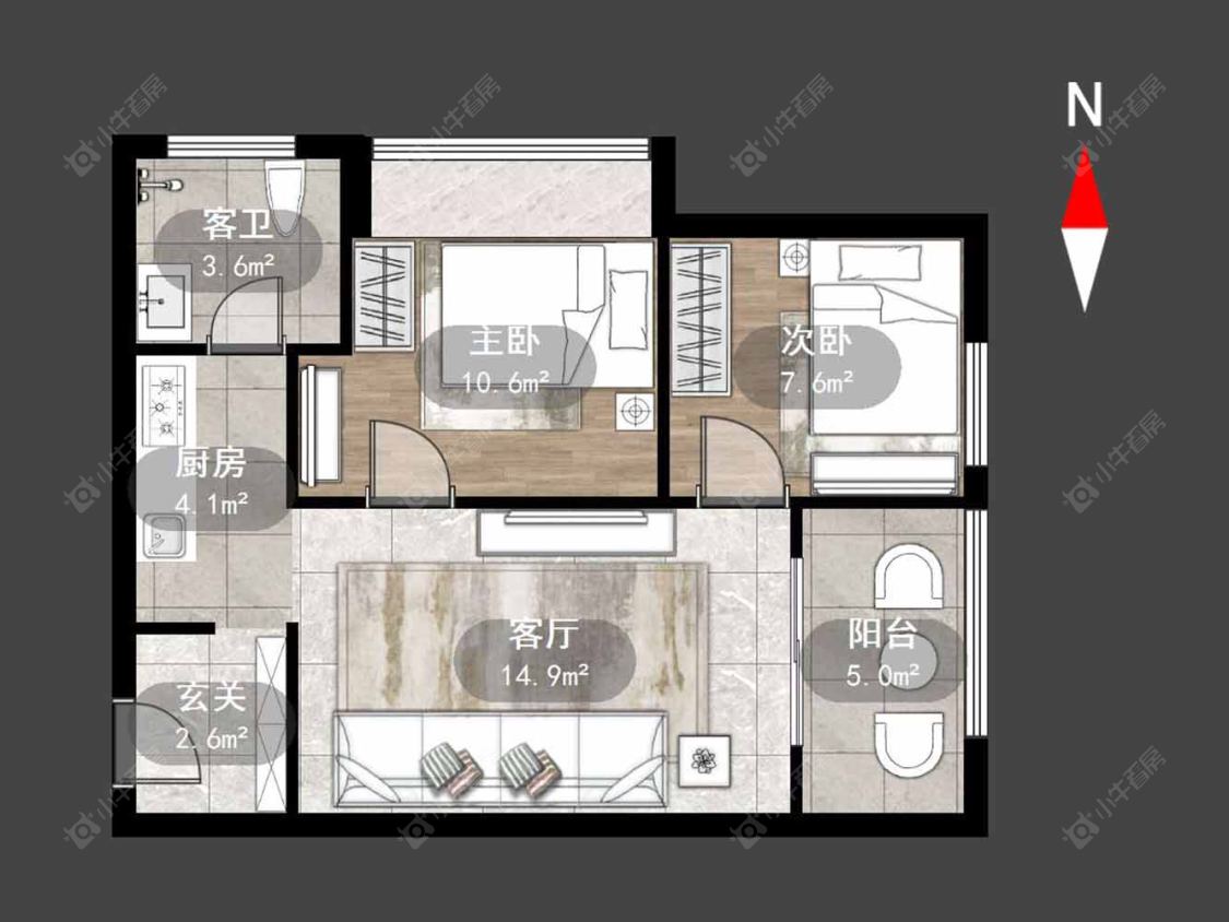 常州莱蒙城领尚在售二手房源户型图_小牛看房