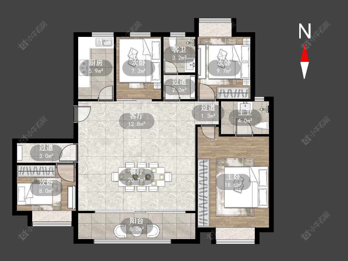 常州锦凤合鸣在售二手房源户型图_小牛看房
