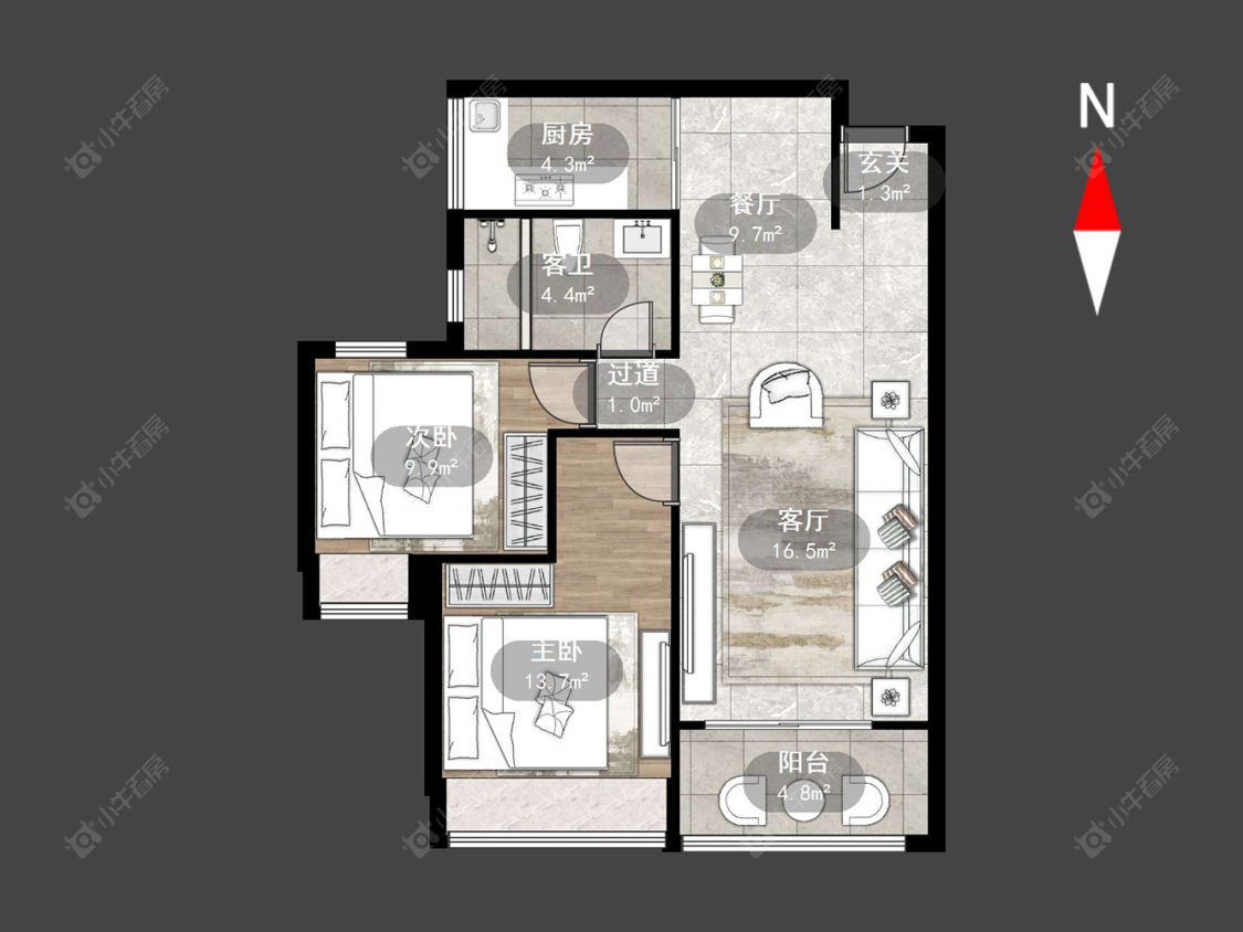 天安尚城二期房源户型图 常州天安尚城二期在售二手房源户型图_小牛看房