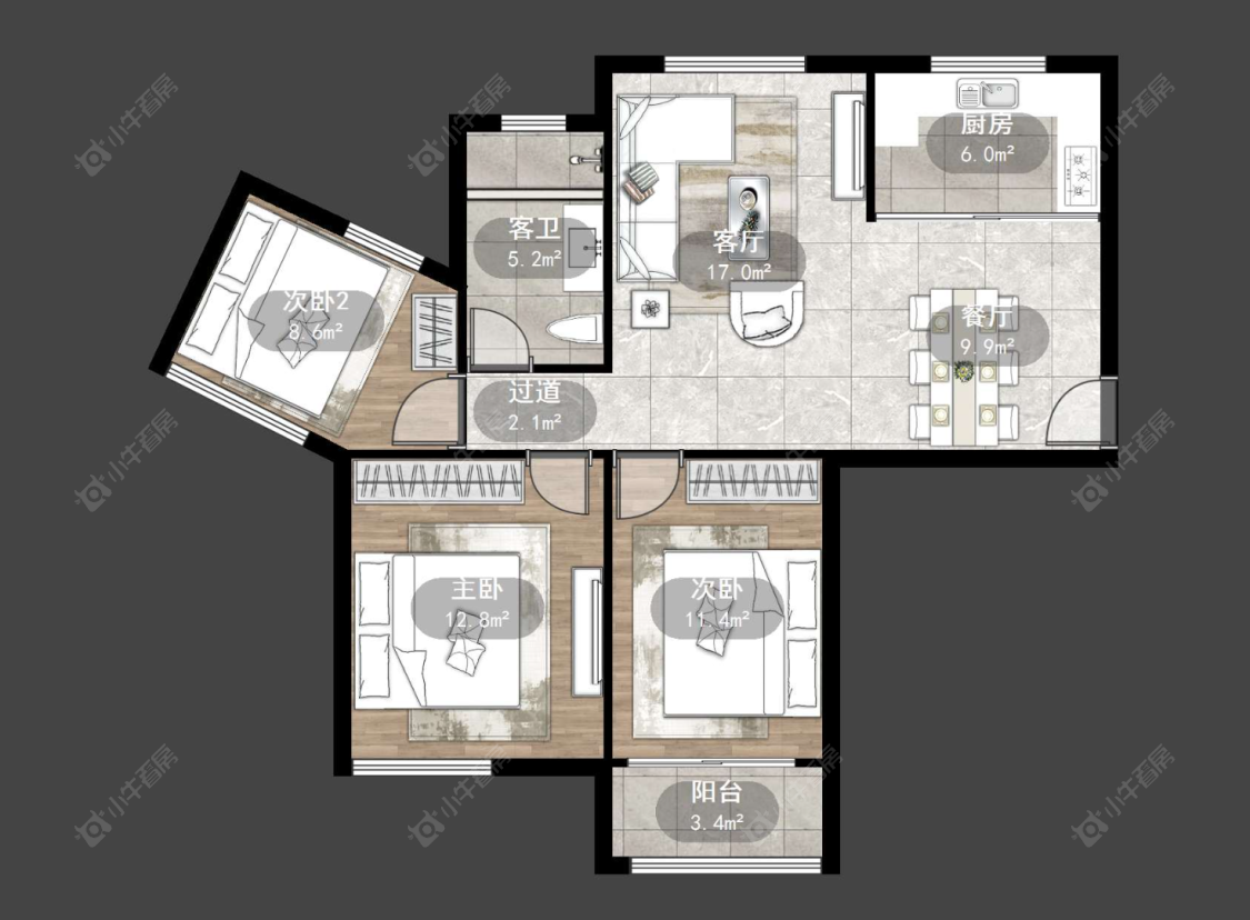 天逸城北区房源户型图 常州天逸城北区在售二手房源户型图_小牛看房