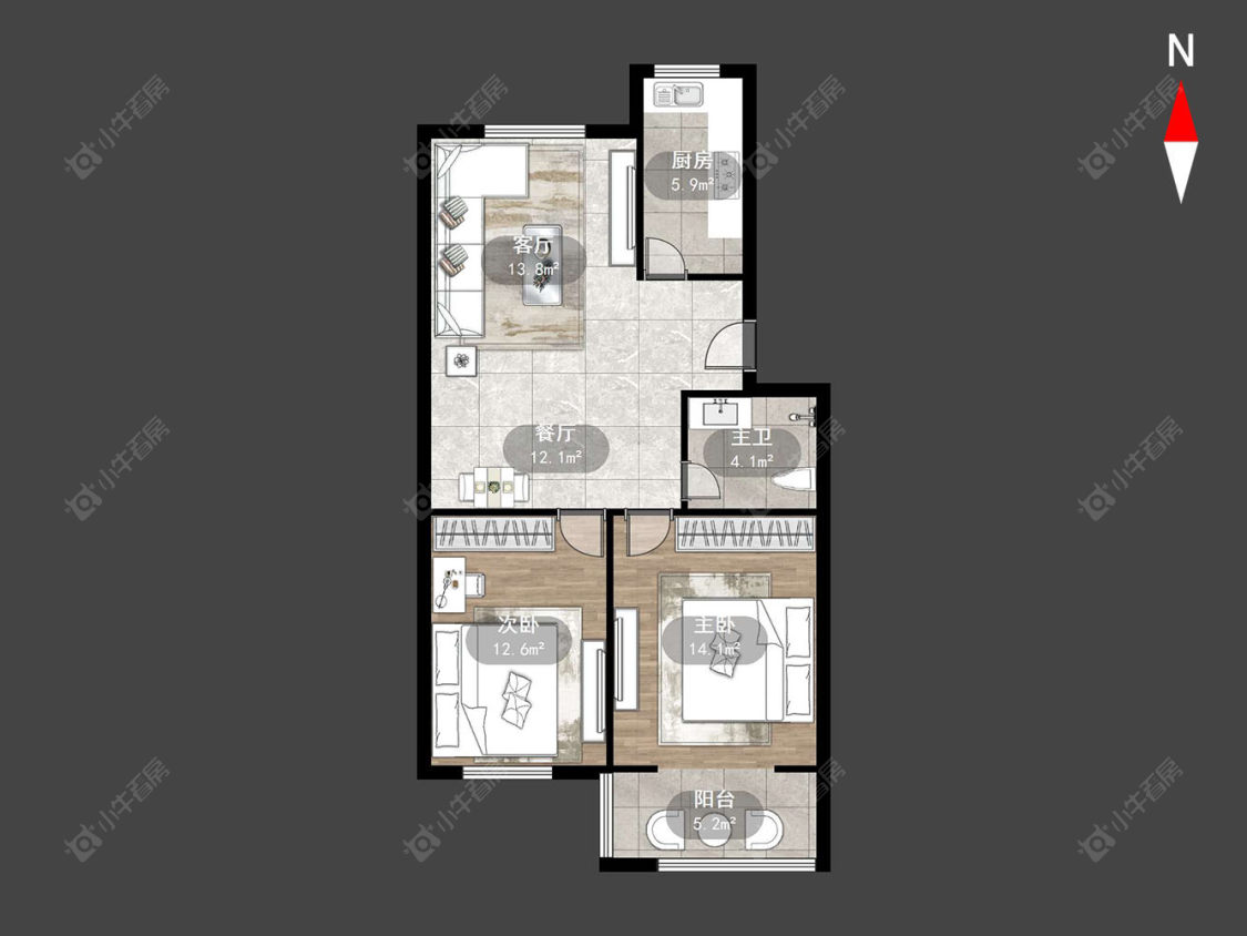 常州运河花园在售二手房源户型图_小牛看房