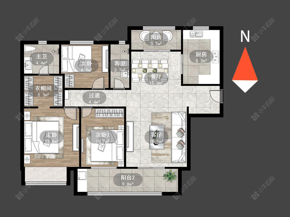 吾悦广场北区房源户型图 常州吾悦广场北区在售二手房源户型图_小牛看房