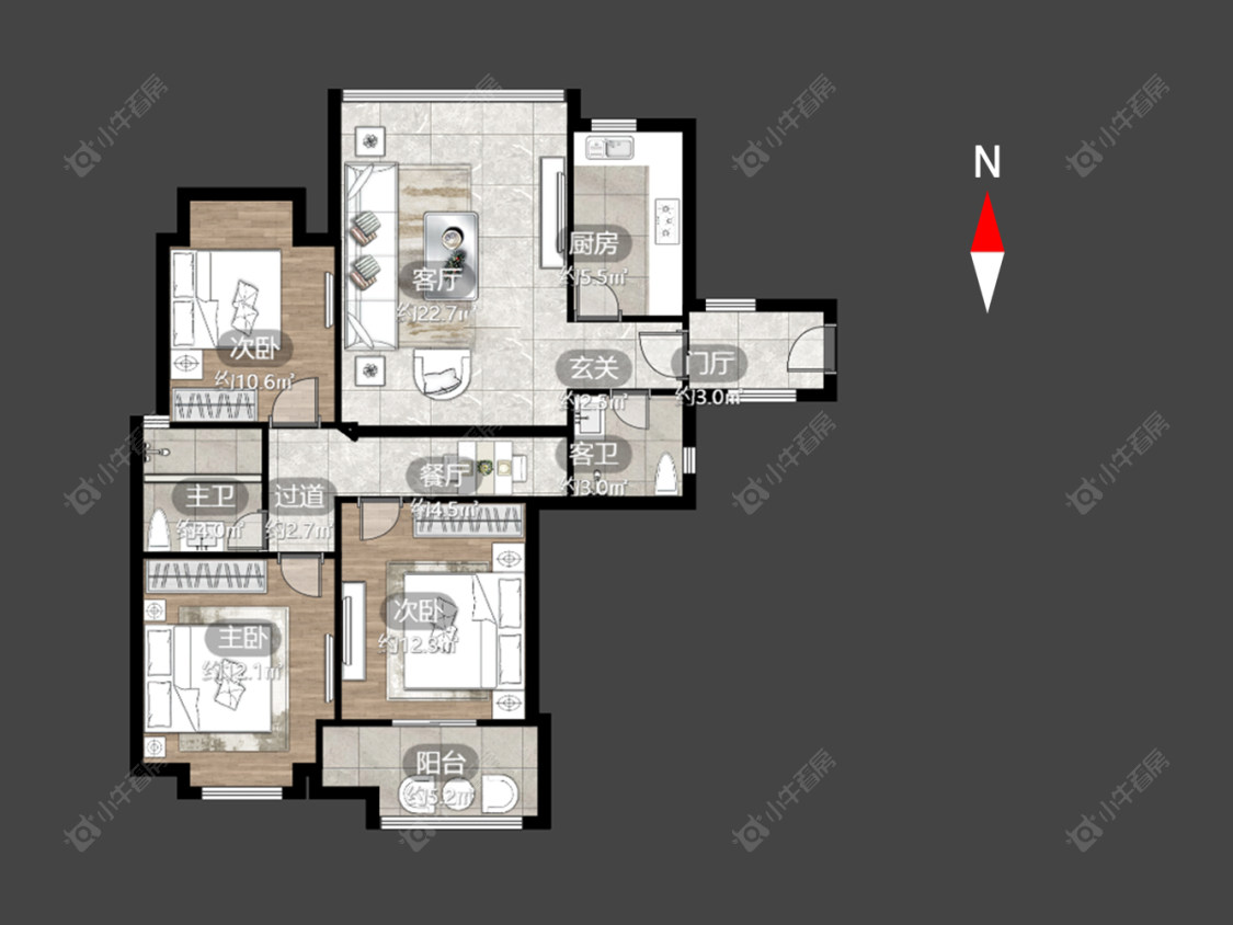 常州凤凰名城在售二手房源户型图_小牛看房
