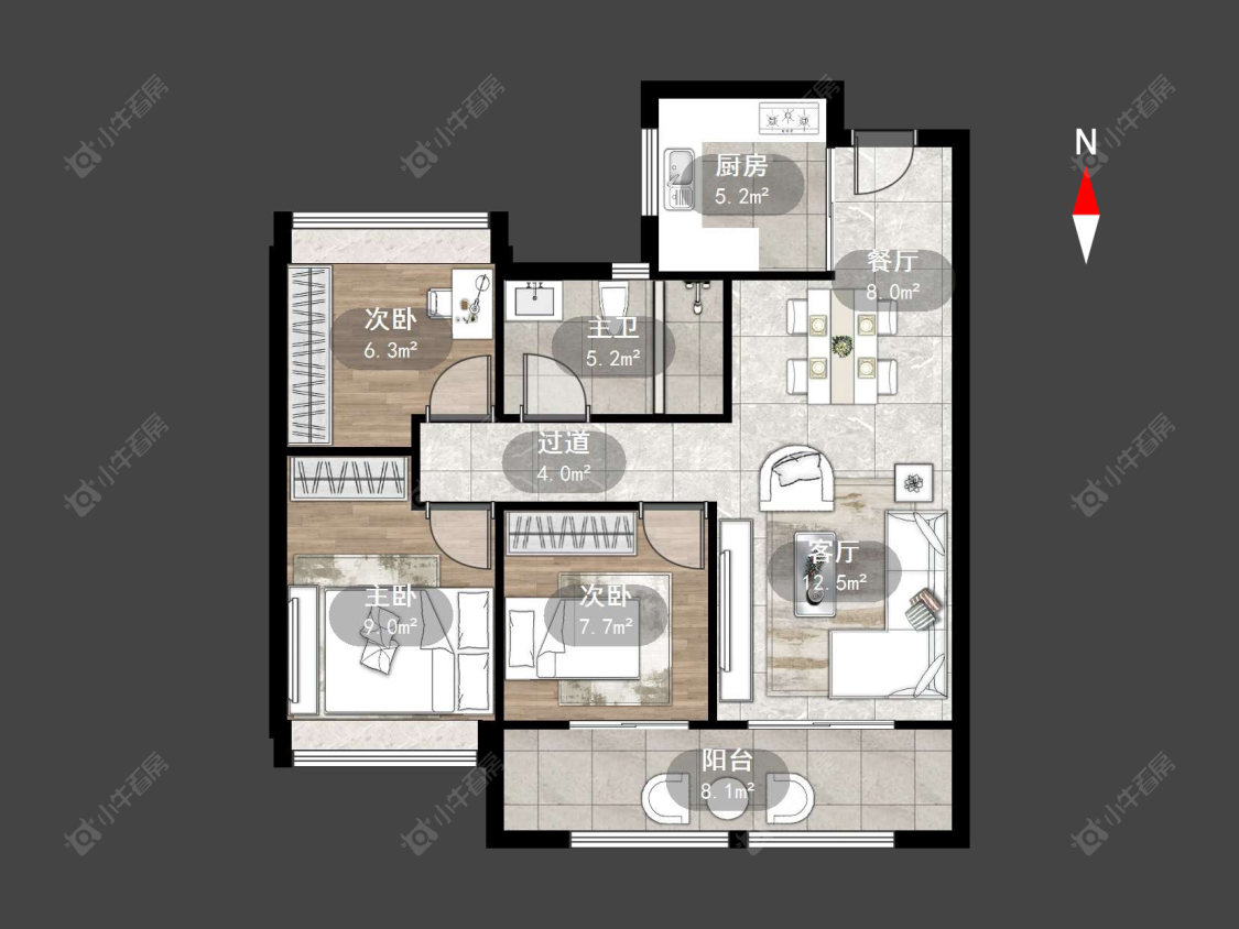 常州新城逸隽花园一期在售二手房源户型图_小牛看房
