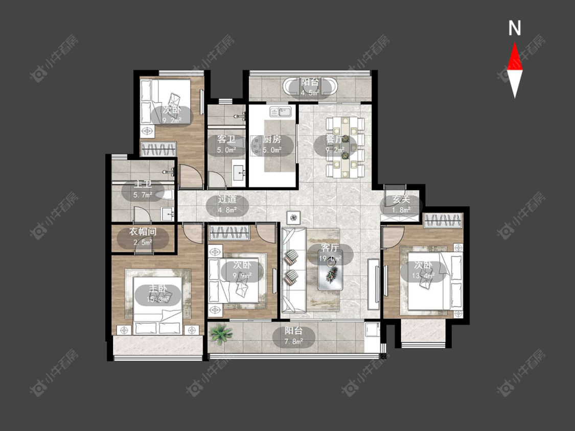 常州琅越龙洲在售二手房源户型图_小牛看房