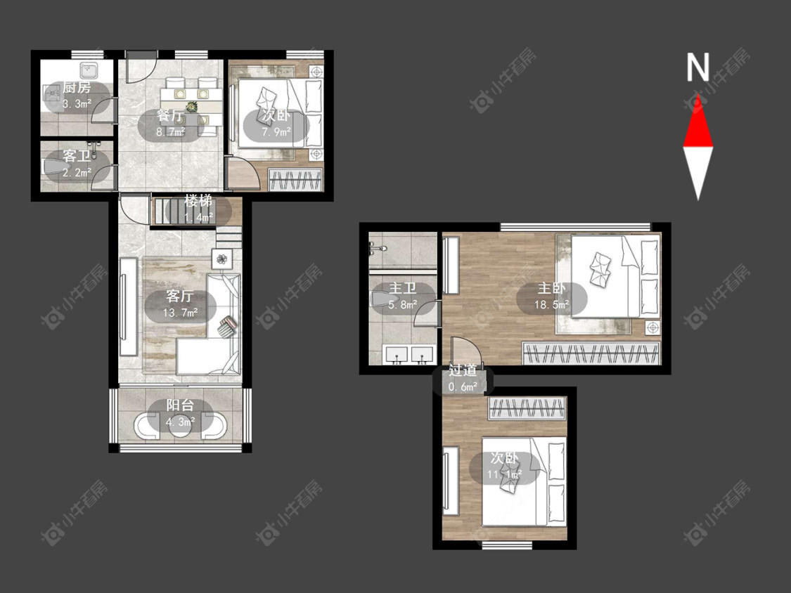 常州勤业四村北区在售二手房源户型图_小牛看房