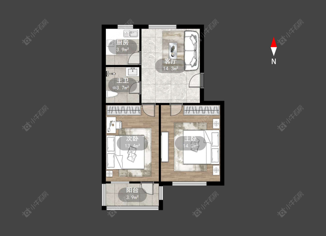 常州工人新村南在售二手房源室内图_小牛看房