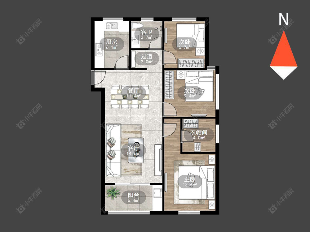 常州星湖广场在售二手房源户型图_小牛看房