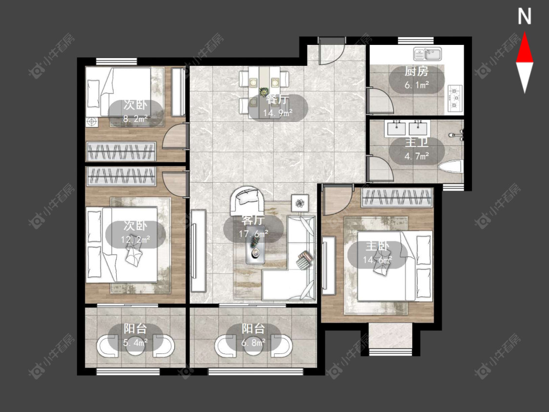 凯悦中心房源户型图 常州凯悦中心在售二手房源户型图_小牛看房