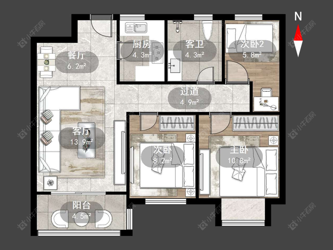 常州上东区在售二手房源户型图_小牛看房