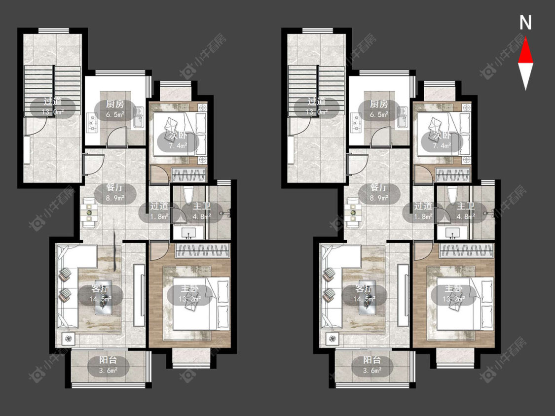 常州运河花园在售二手房源户型图_小牛看房