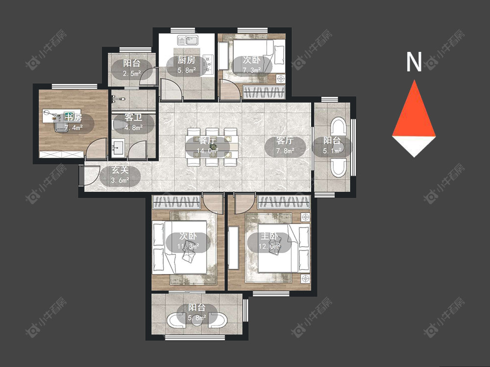 常州格兰艺堡二期在售二手房源户型图_小牛看房