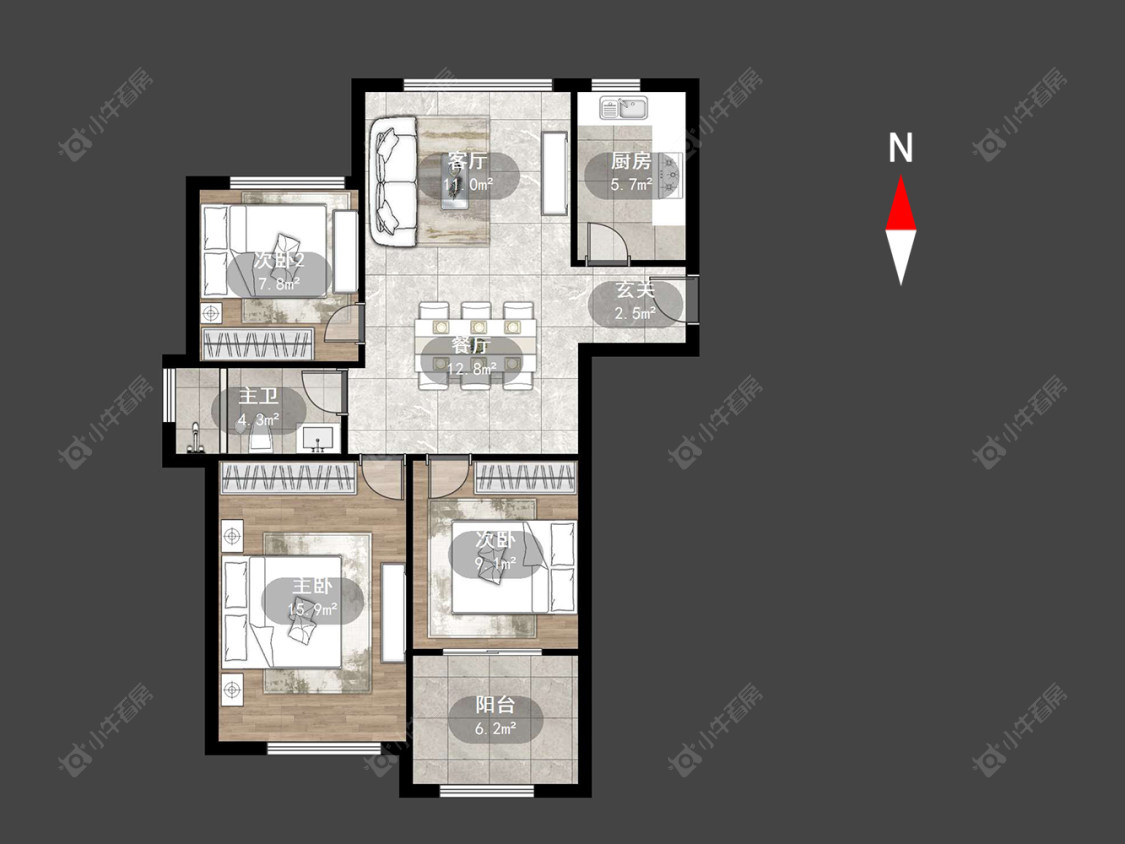 常州绿都万和城五区在售二手房源户型图_小牛看房
