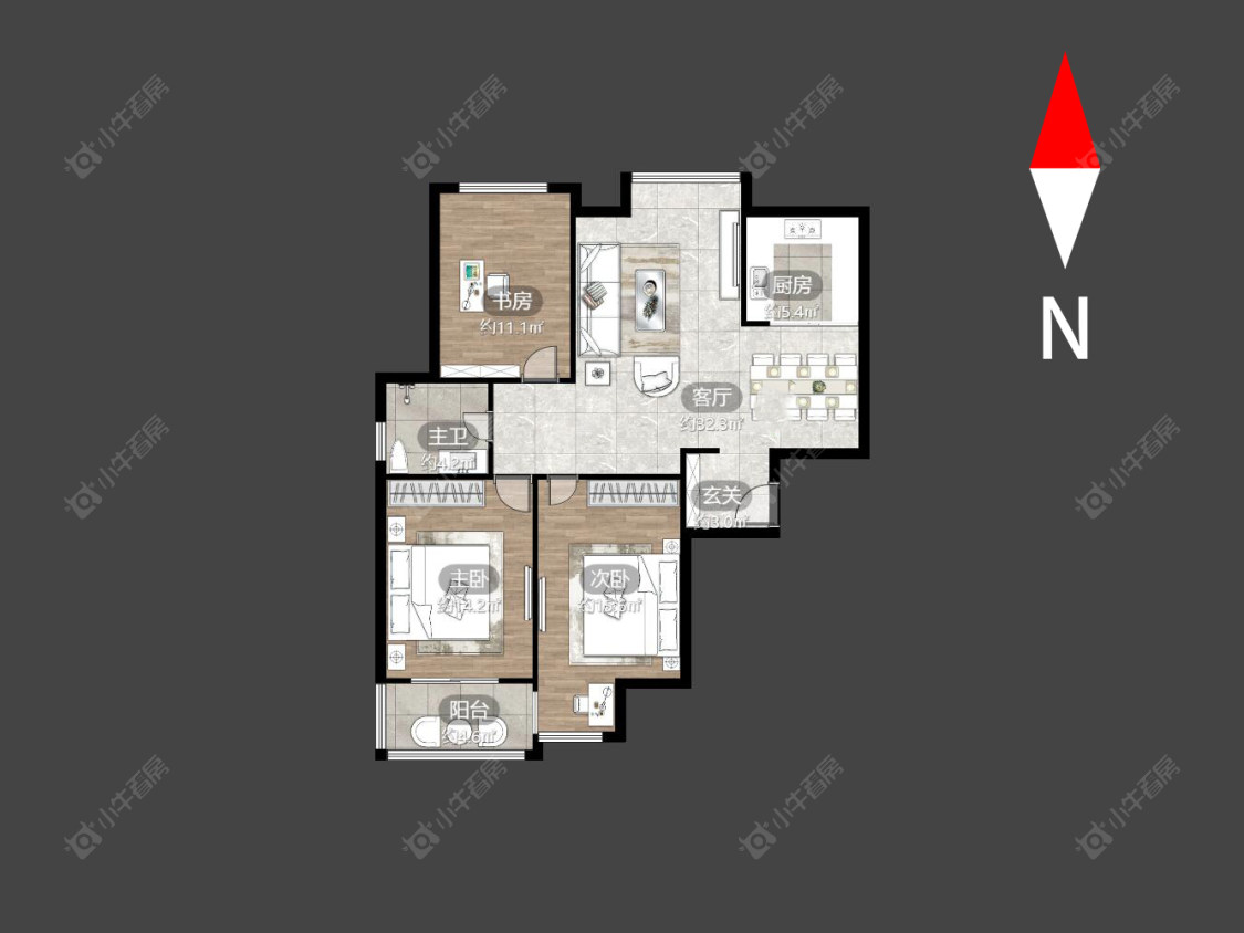 府河名居房源户型图 常州府河名居在售二手房源户型图_小牛看房
