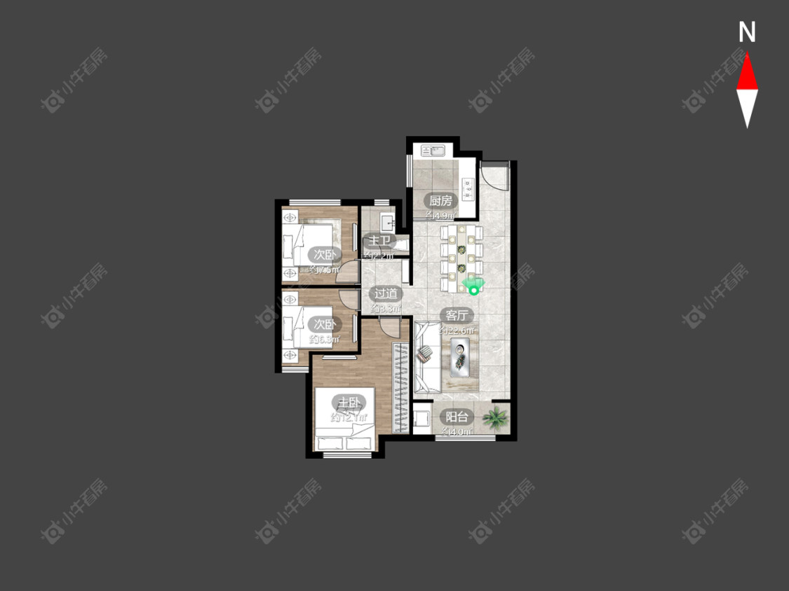 保利公园九里房源户型图 常州保利公园九里在售二手房源户型图_小牛看房