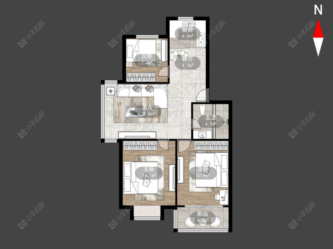 浦北公寓房源户型图 常州浦北公寓在售二手房源户型图_小牛看房