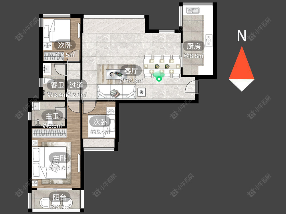 常州云山诗意在售二手房源户型图_小牛看房