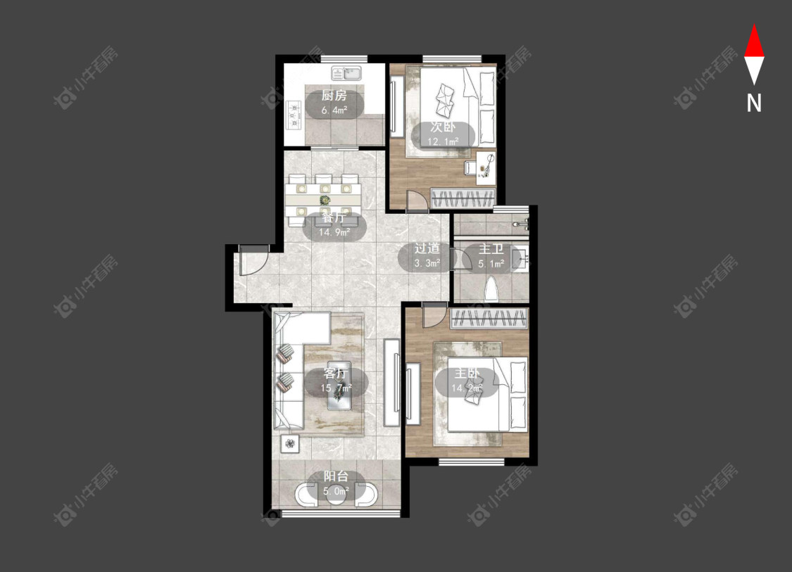 兆丰花苑房源户型图 常州兆丰花苑在售二手房源户型图_小牛看房