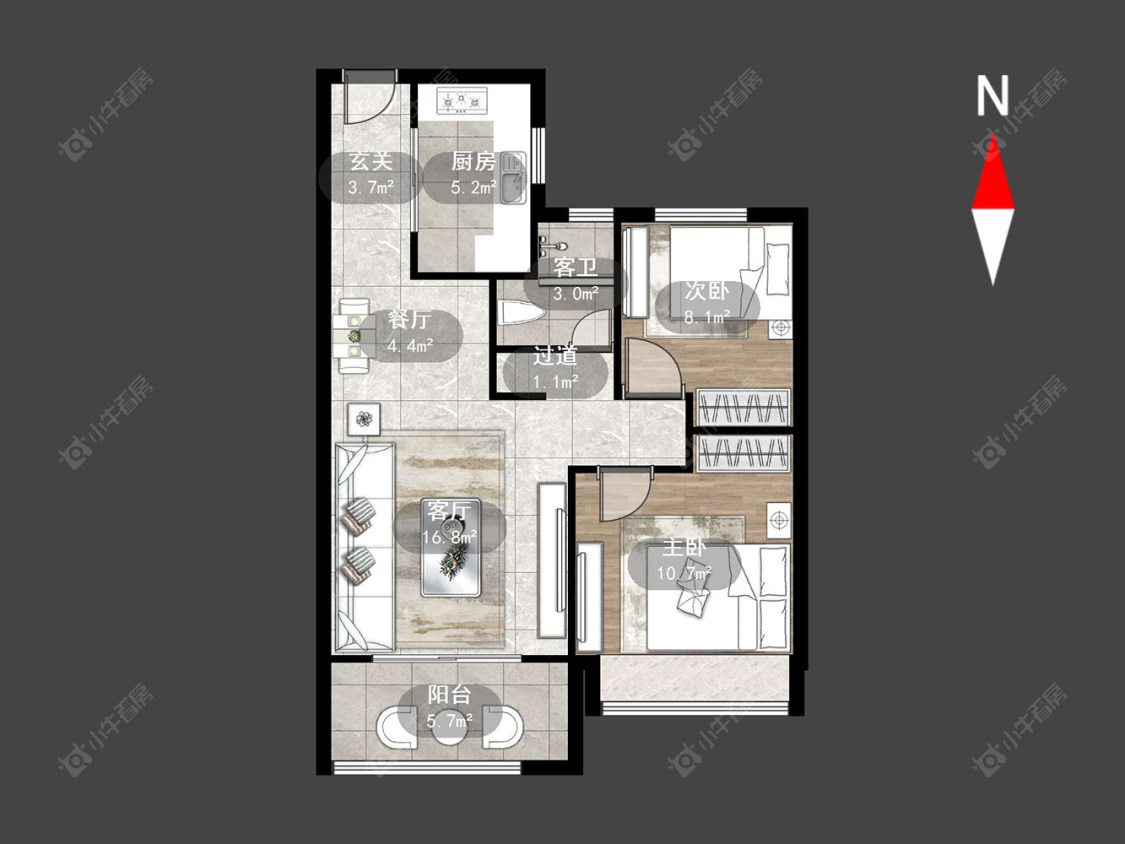 常州白云新城文华园在售二手房源户型图_小牛看房