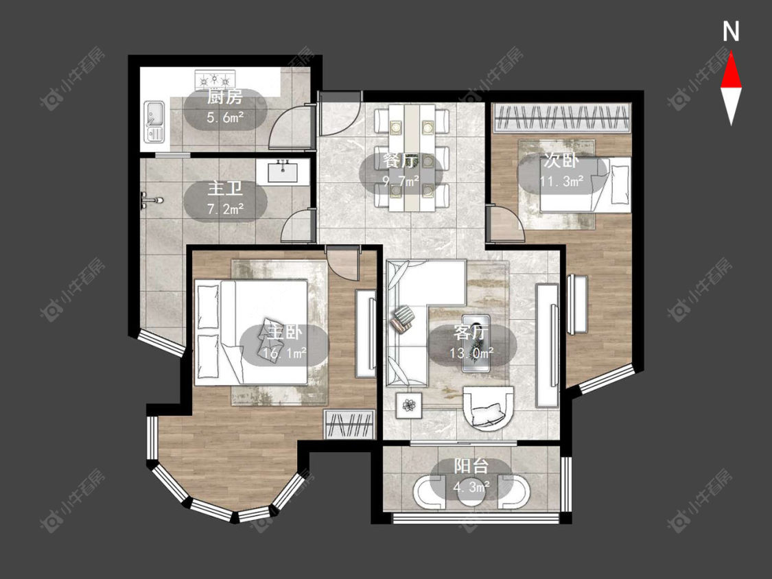凯尔枫尚花园房源户型图 常州凯尔枫尚花园在售二手房源户型图_小牛看房