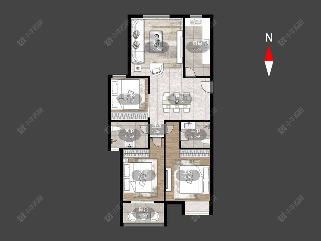 常州金新鼎邦在售二手房源户型图_小牛看房