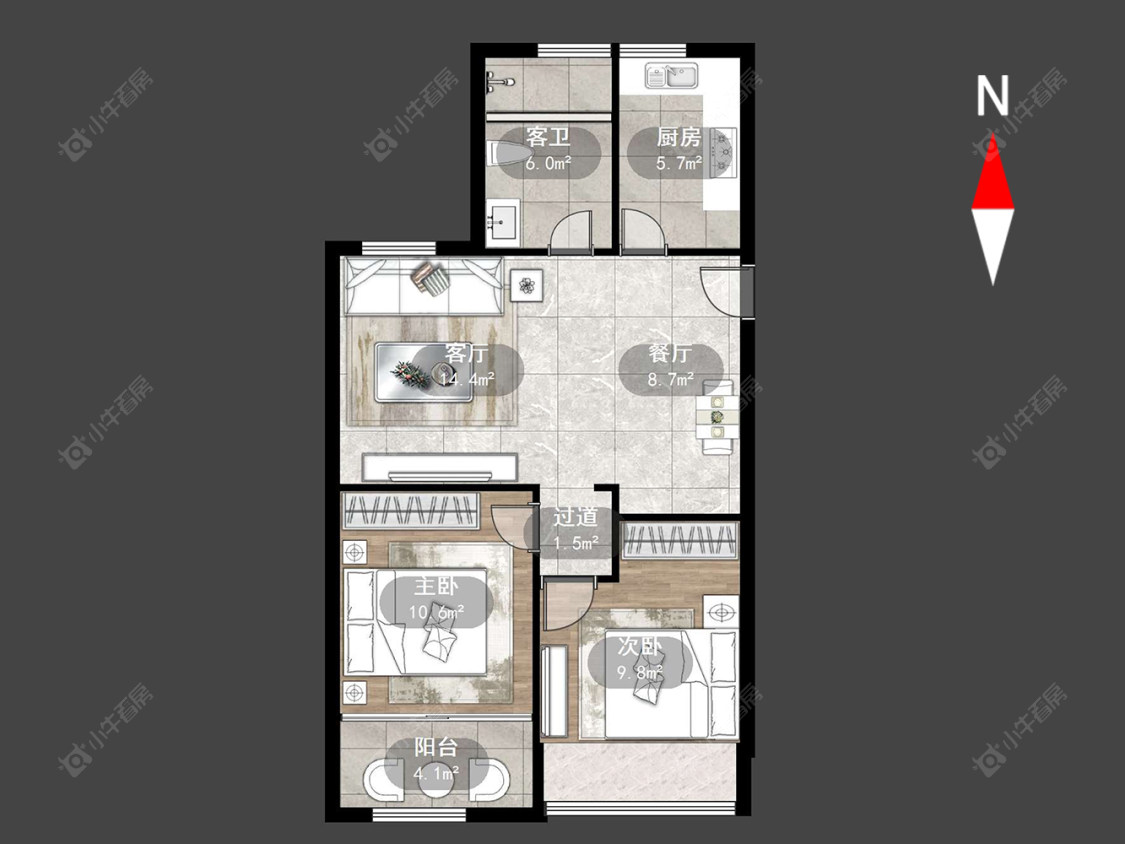 港龙紫荆城房源户型图 常州港龙紫荆城在售二手房源户型图_小牛看房