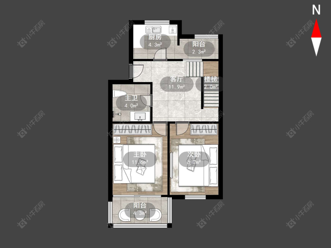 常州西新桥三村在售二手房源户型图_小牛看房