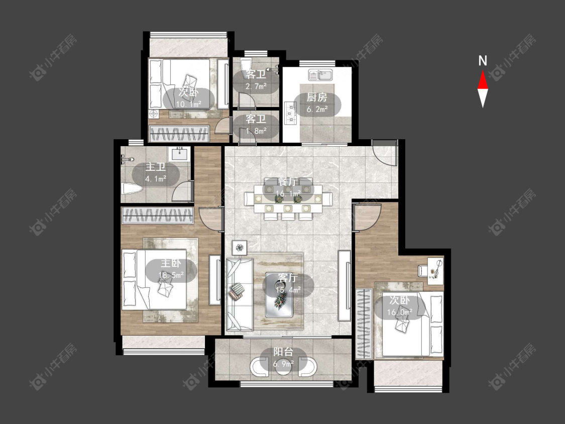 常州新城熙隽在售二手房源户型图_小牛看房