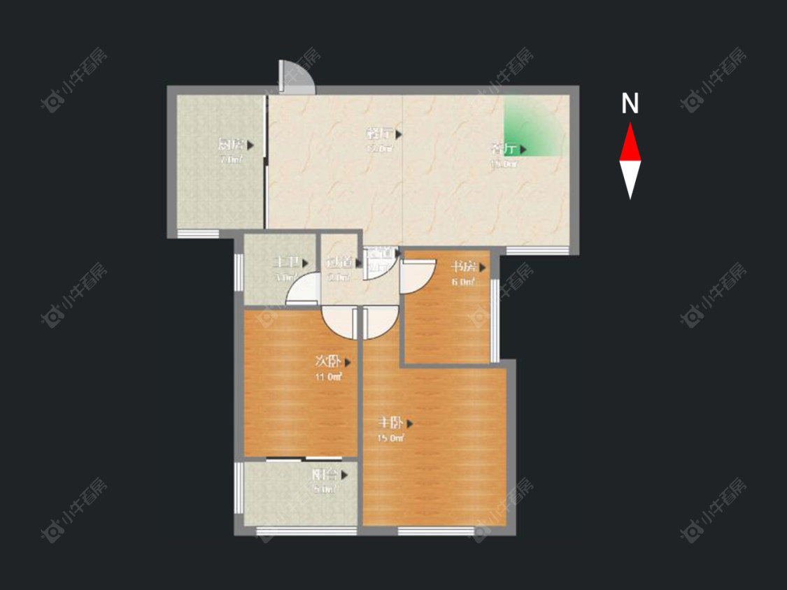 常州银河湾第一城二期在售二手房源户型图_小牛看房