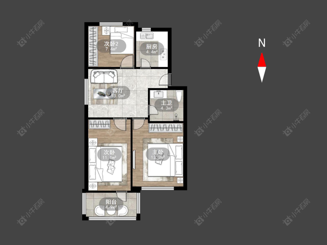 常州燕兴新村东区在售二手房房源户型图_小牛看房