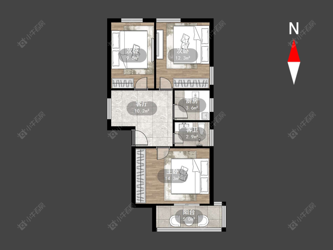 常州勤业一二三村在售二手房源户型图_小牛看房