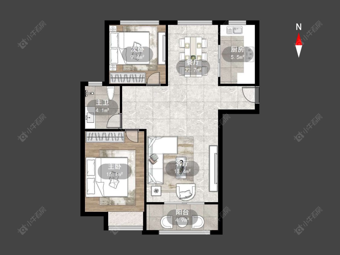 常州岸头佳园二区在售二手房源户型图_小牛看房