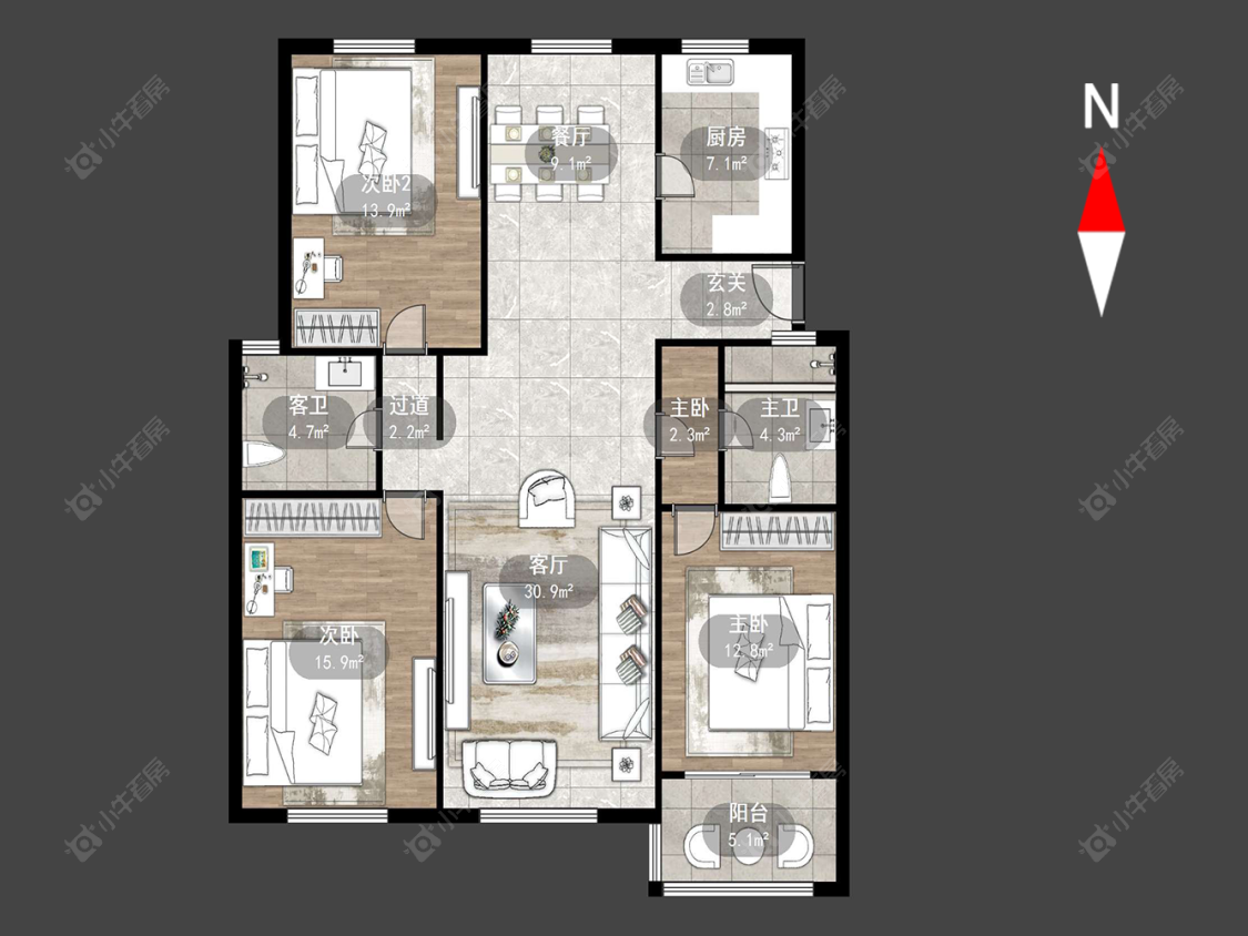 常州前桥新村在售二手房源户型图_小牛看房