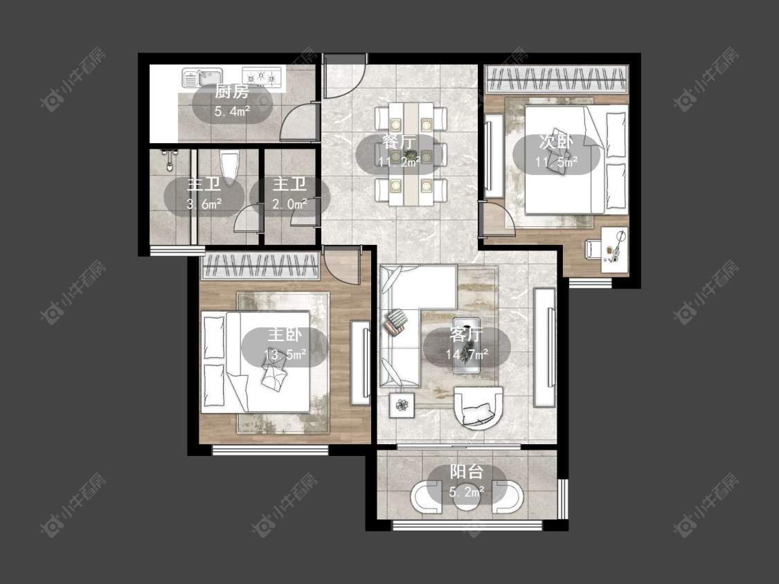 丹阳粤港臻园在售二手房源户型图_小牛看房