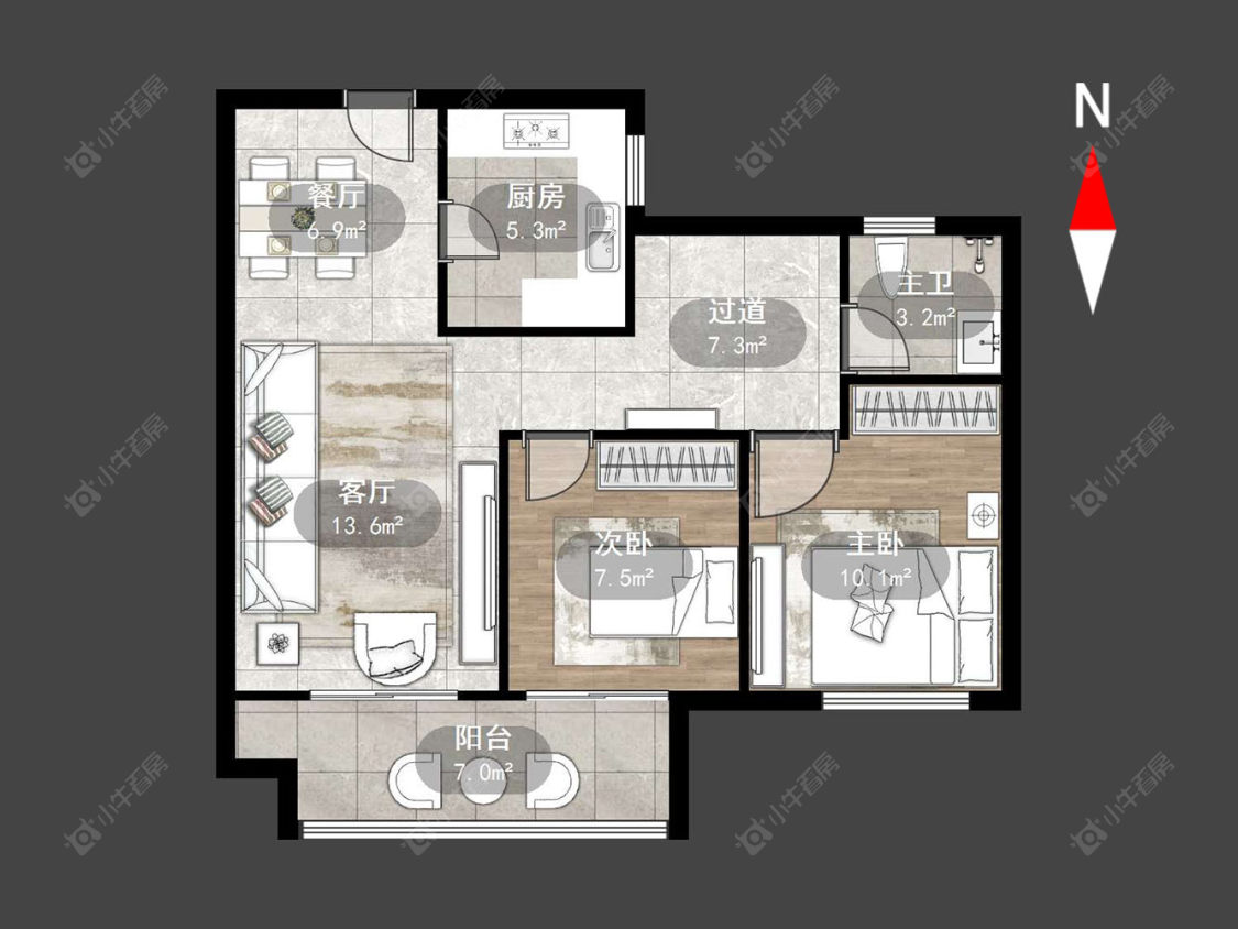 常州观湖名轩在售二手房源户型图_小牛看房