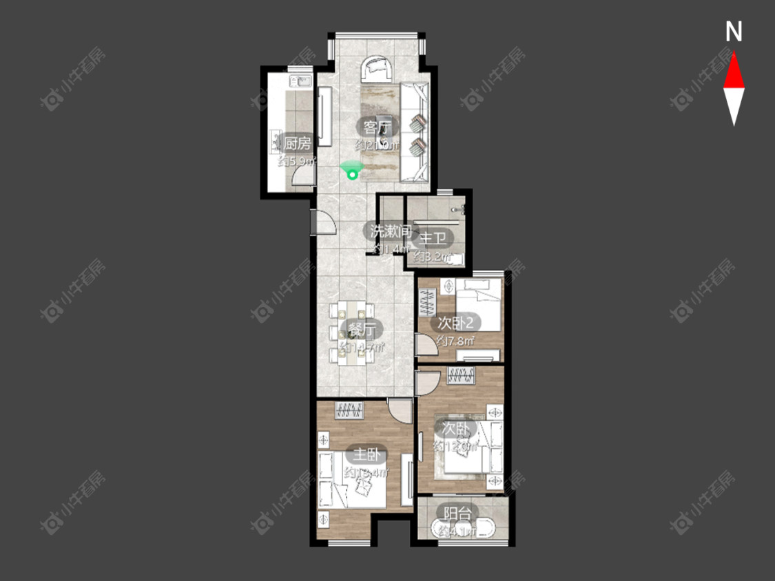 常州常发豪郡在售二手房源户型图_小牛看房