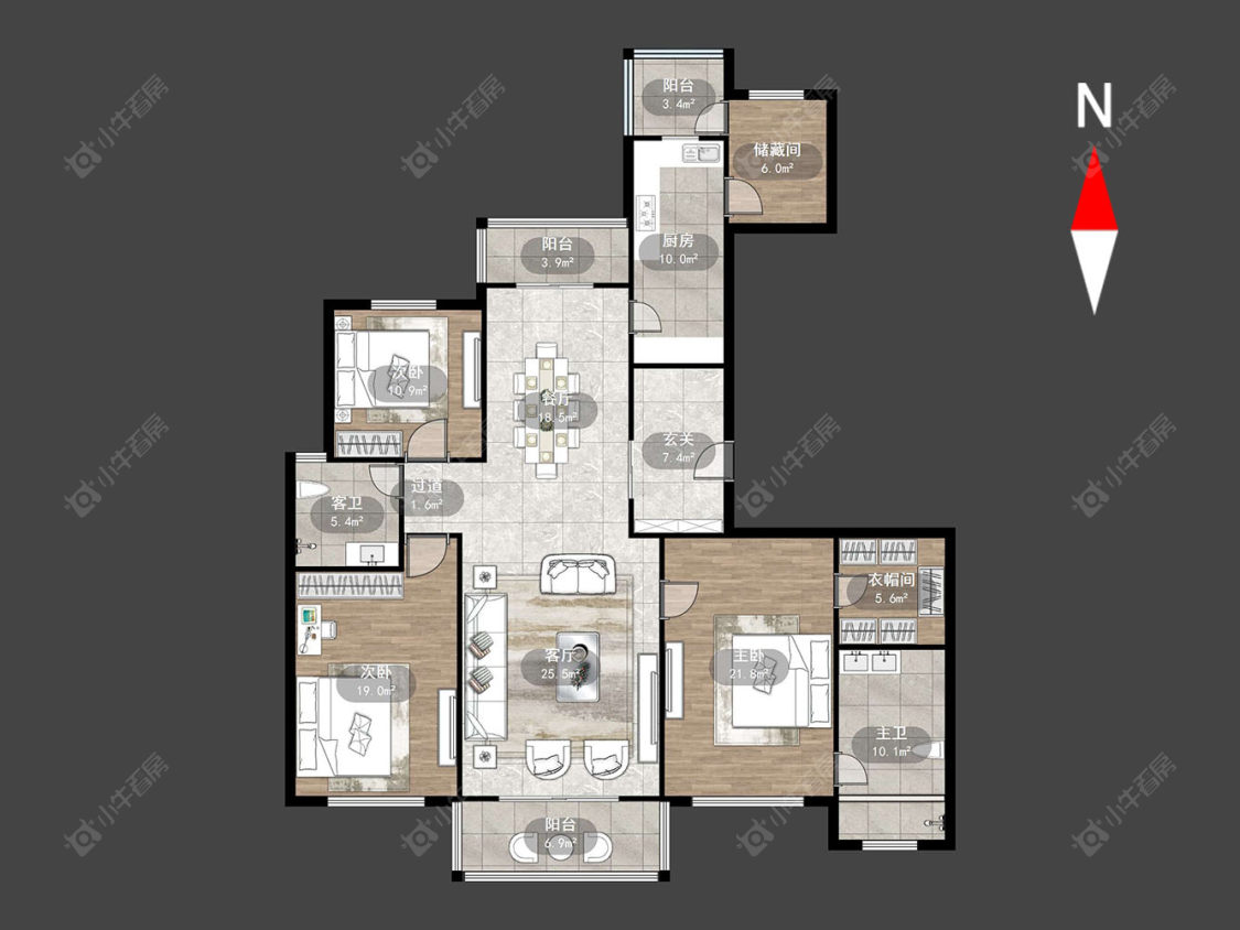 常州龙德花园在售二手房源户型图_小牛看房