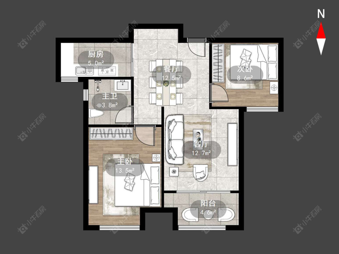 常州新城域二期在售二手房源户型图_小牛看房