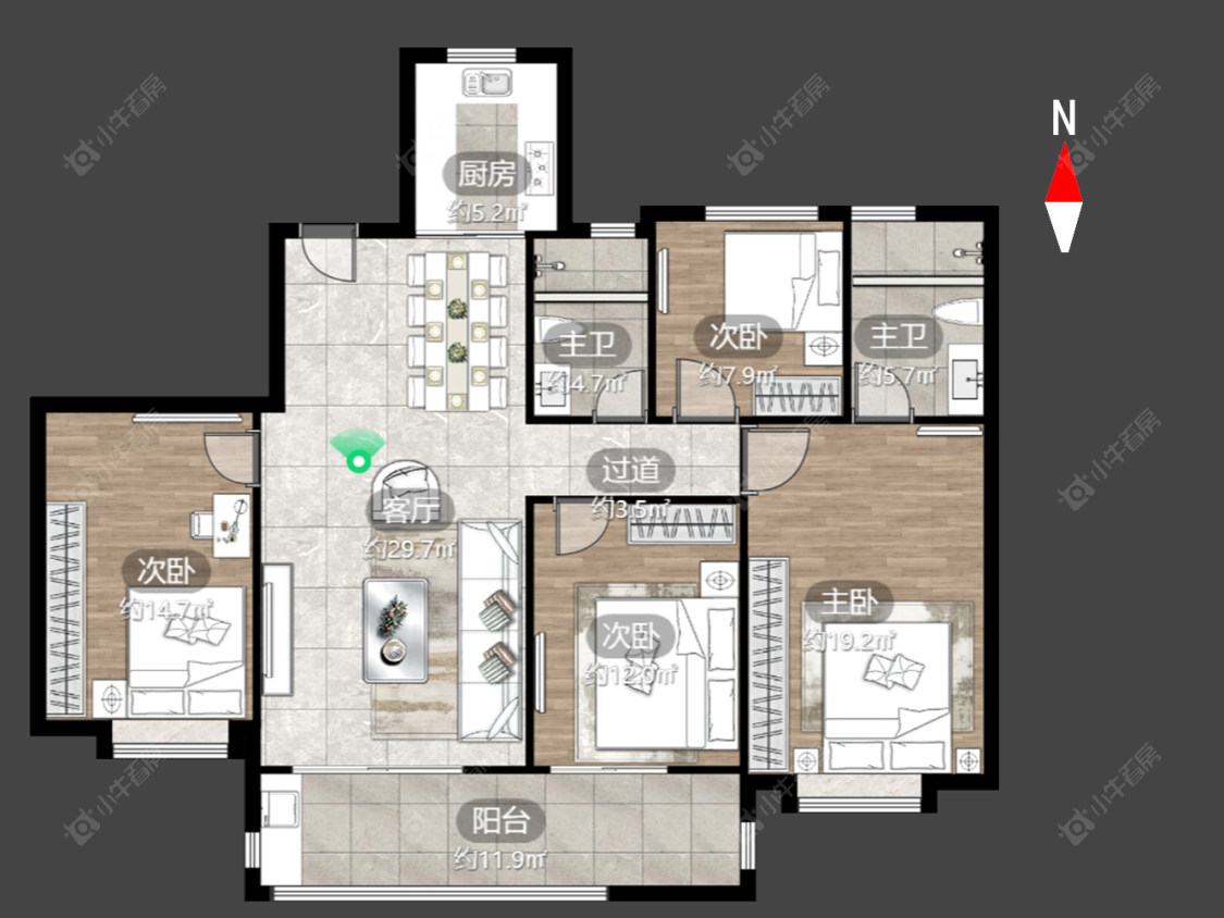 常州中海铂悦公馆在售二手房源户型图_小牛看房