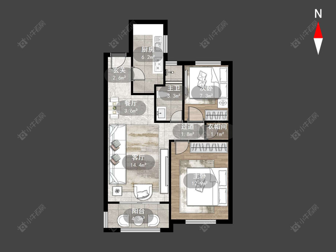 常州丁香苑(钟楼)在售二手房源户型图_小牛看房